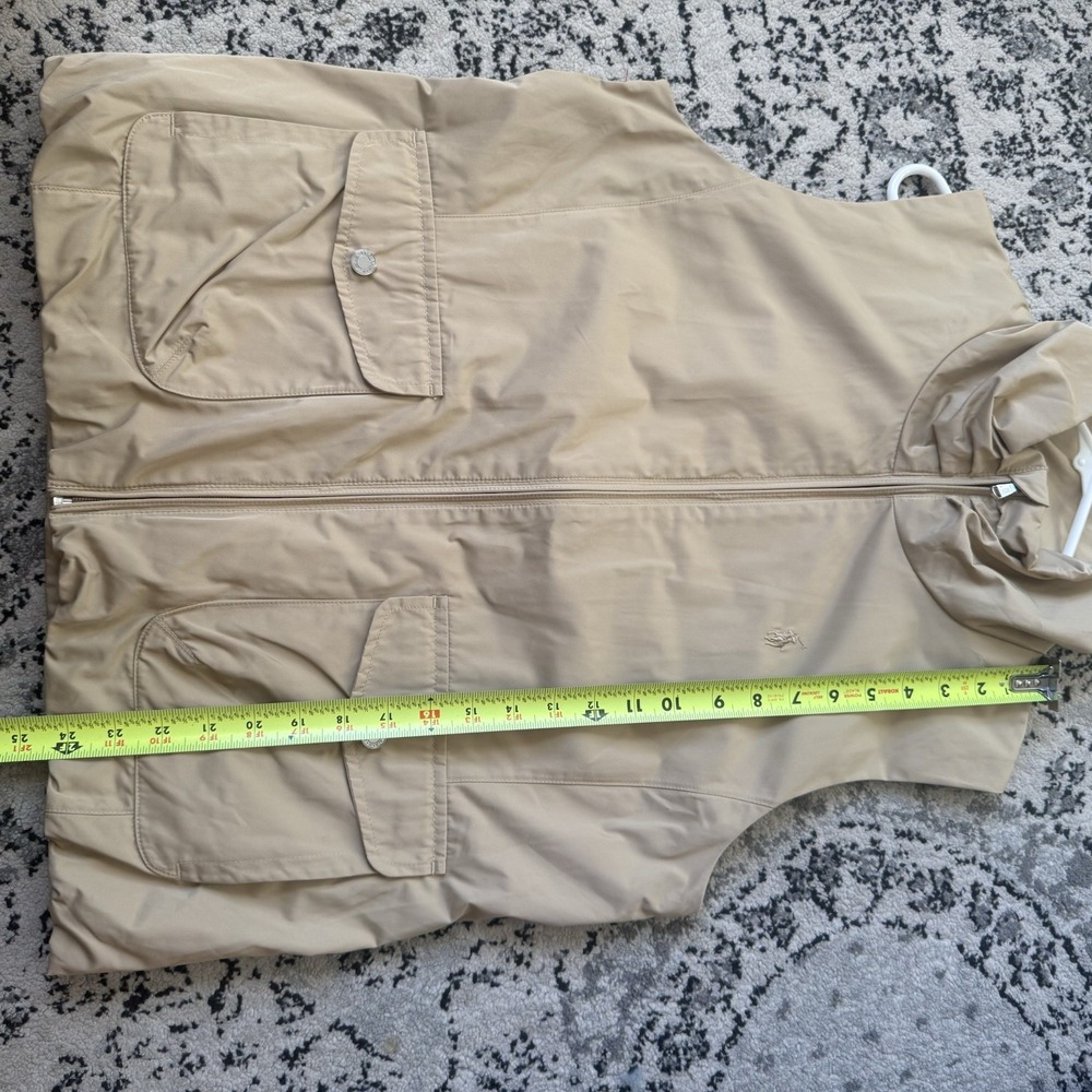 Ralph Lauren Polo Golf Vest jacket Sz Large Tan Khaki Windbreaker Performance - Picture 9 of 9
